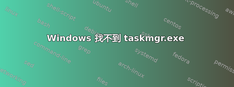 Windows 找不到 taskmgr.exe