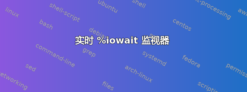 实时 %iowait 监视器