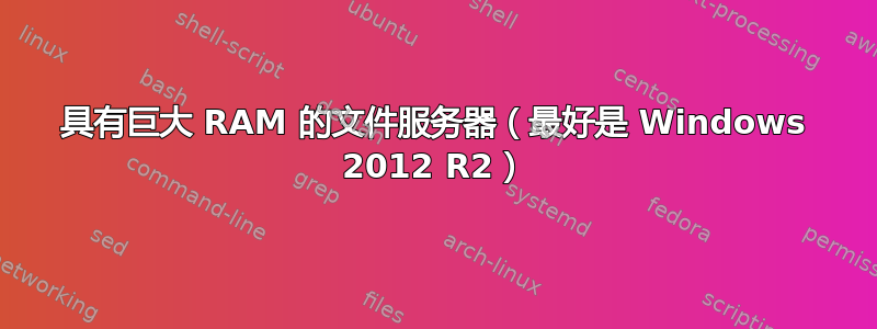 具有巨大 RAM 的文件服务器（最好是 Windows 2012 R2）