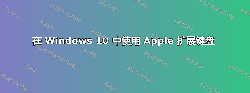 在 Windows 10 中使用 Apple 扩展键盘