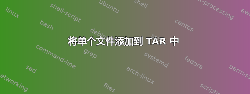 将单个文件添加到 TAR 中