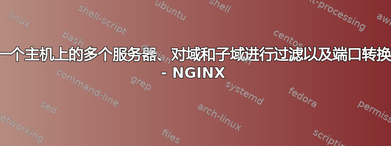 一个主机上的多个服务器、对域和子域进行过滤以及端口转换 - NGINX