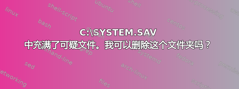 C:\SYSTEM.SAV 中充满了可疑文件。我可以删除这个文件夹吗？