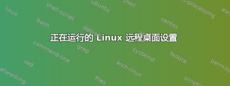 正在运行的 Linux 远程桌面设置