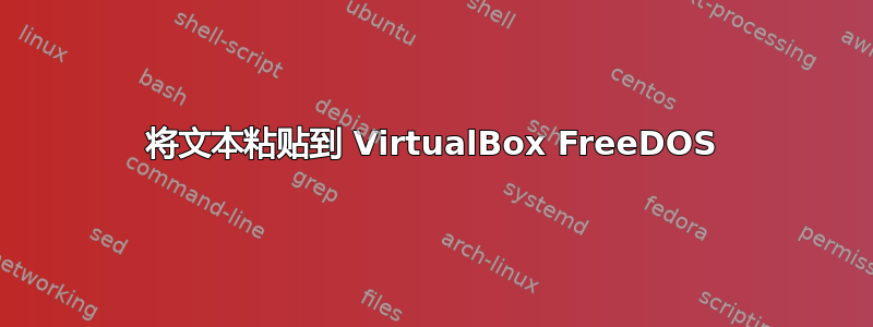 将文本粘贴到 VirtualBox FreeDOS