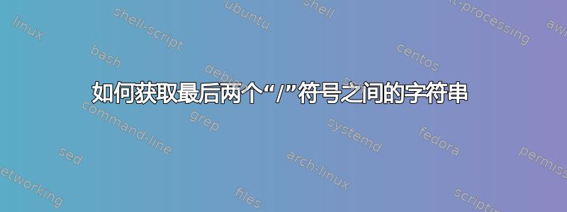 如何获取最后两个“/”符号之间的字符串