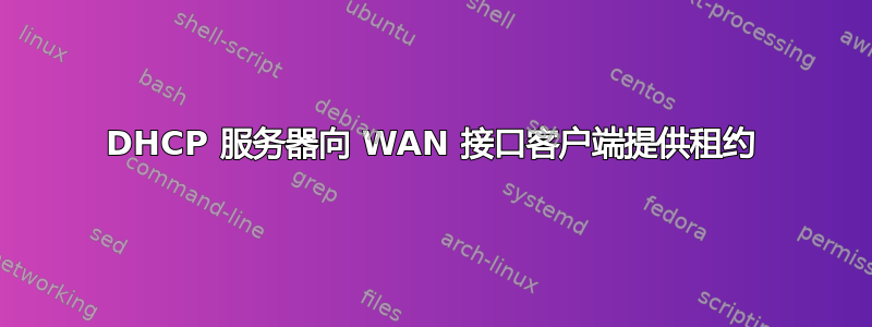 DHCP 服务器向 WAN 接口客户端提供租约