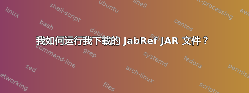 我如何运行我下载的 JabRef JAR 文件？