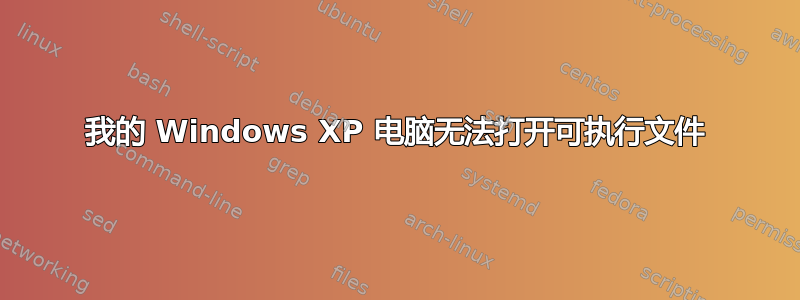 我的 Windows XP 电脑无法打开可执行文件