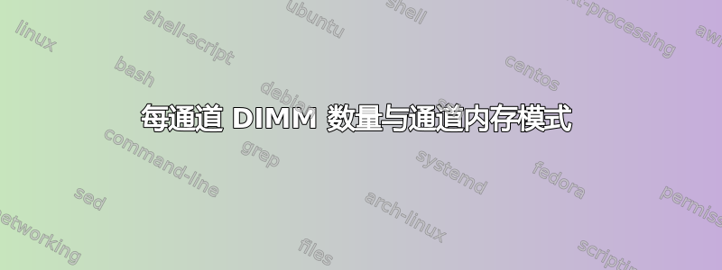 每通道 DIMM 数量与通道内存模式