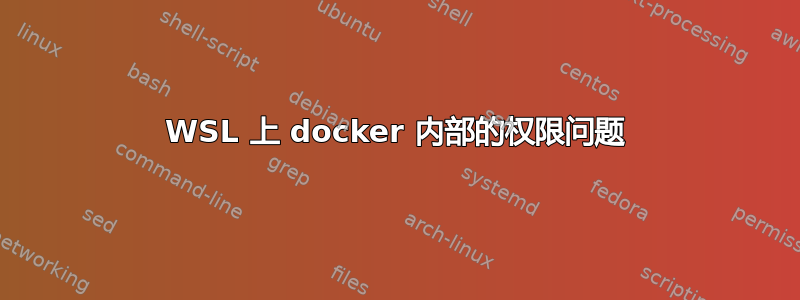 WSL 上 docker 内部的权限问题