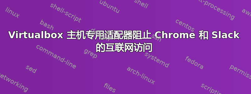 Virtualbox 主机专用适配器阻止 Chrome 和 Slack 的互联网访问