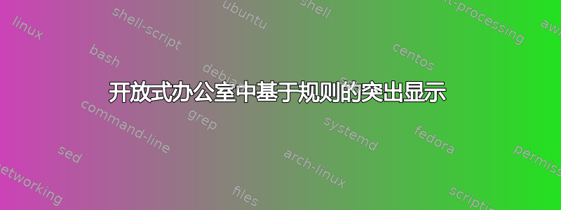 开放式办公室中基于规则的突出显示