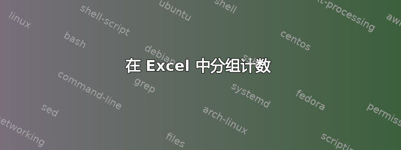 在 Excel 中分组计数