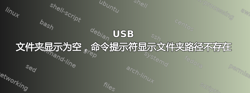 USB 文件夹显示为空，命令提示符显示文件夹路径不存在