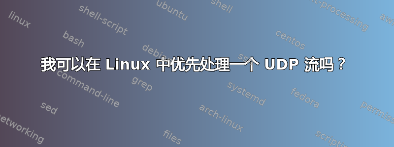 我可以在 Linux 中优先处理一个 UDP 流吗？