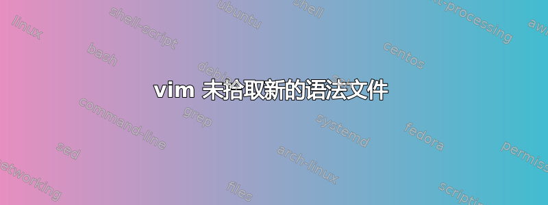 vim 未拾取新的语法文件