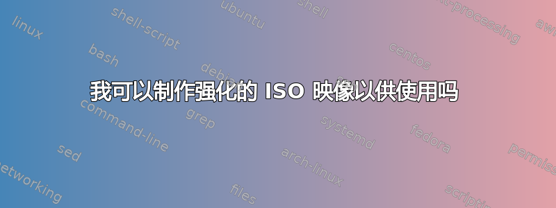 我可以制作强化的 ISO 映像以供使用吗