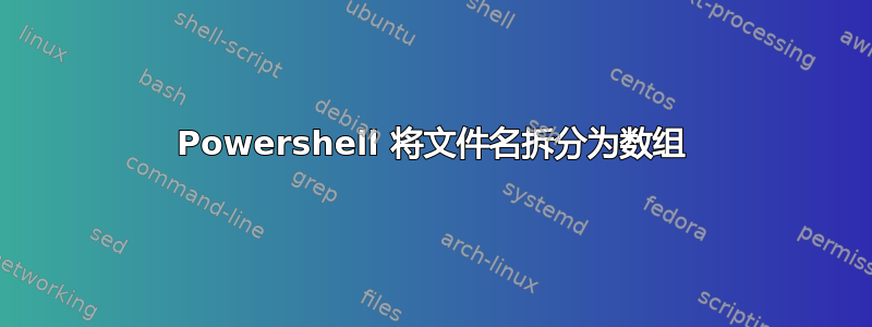 Powershell 将文件名拆分为数组