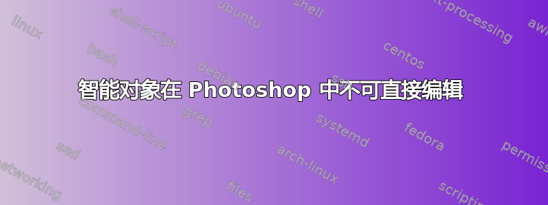 智能对象在 Photoshop 中不可直接编辑