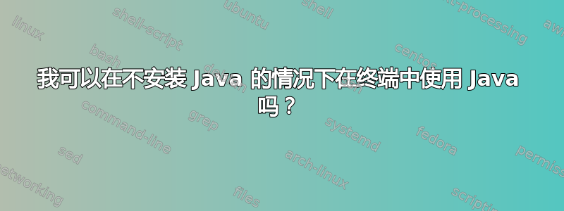 我可以在不安装 Java 的情况下在终端中使用 Java 吗？