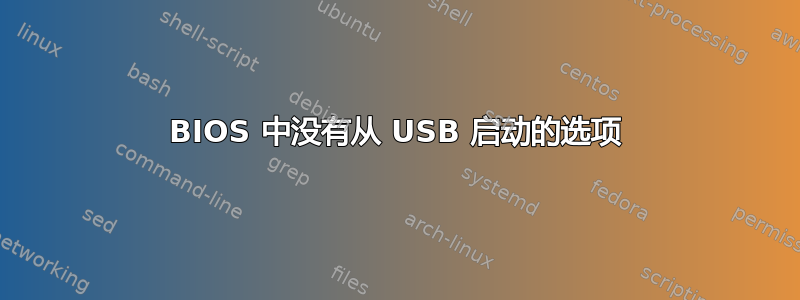 BIOS 中没有从 USB 启动的选项