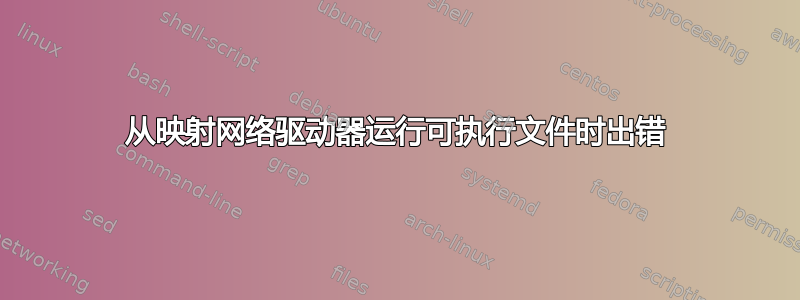 从映射网络驱动器运行可执行文件时出错