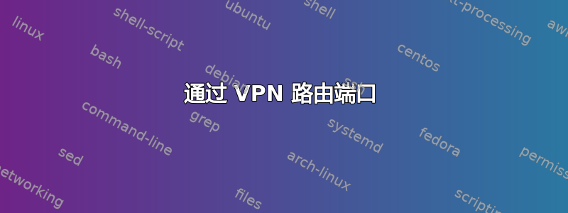 通过 VPN 路由端口