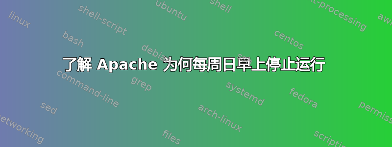 了解 Apache 为何每周日早上停止运行