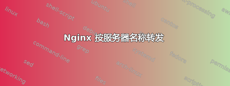 Nginx 按服务器名称转发