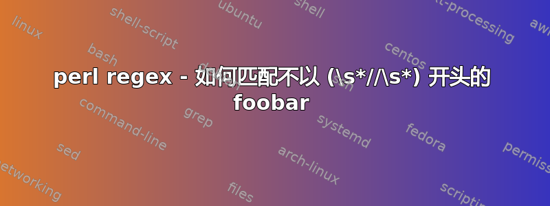 perl regex - 如何匹配不以 (\s*//\s*) 开头的 foobar