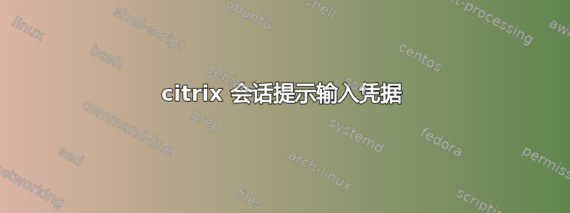 citrix 会话提示输入凭据