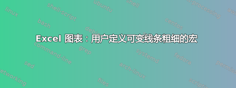 Excel 图表：用户定义可变线条粗细的宏