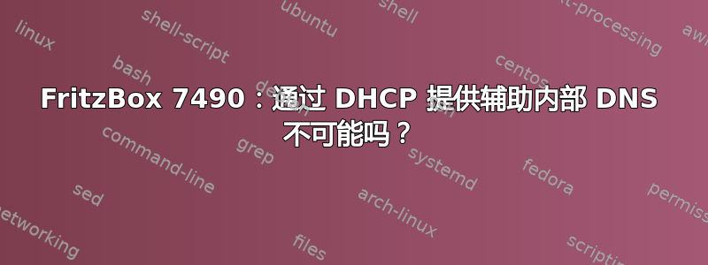 FritzBox 7490：通过 DHCP 提供辅助内部 DNS 不可能吗？