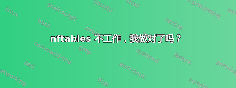 nftables 不工作，我做对了吗？