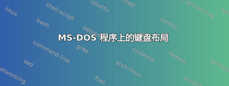 MS-DOS 程序上的键盘布局