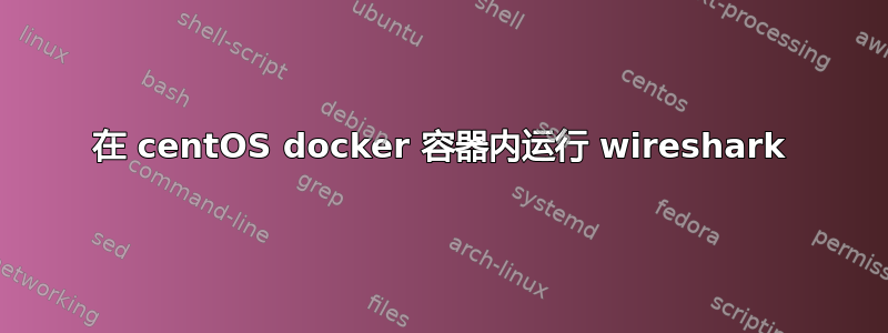 在 centOS docker 容器内运行 wireshark