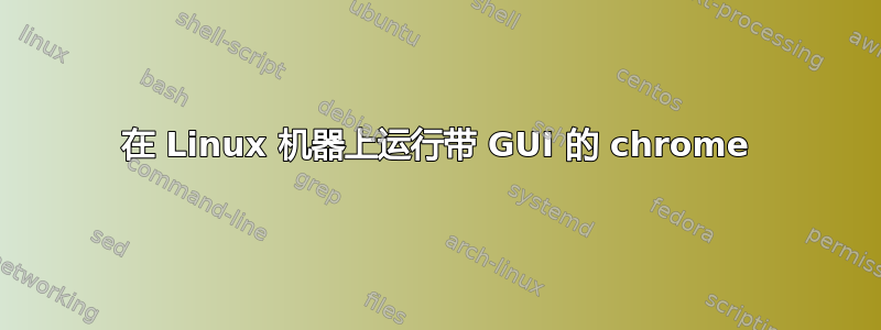 在 Linux 机器上运行带 GUI 的 chrome