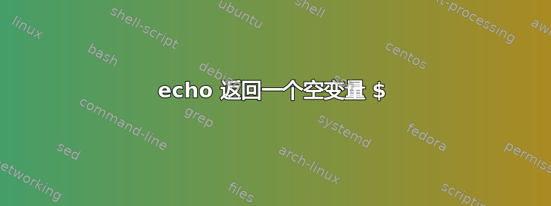 echo 返回一个空变量 $