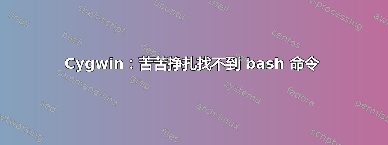 Cygwin：苦苦挣扎找不到 bash 命令