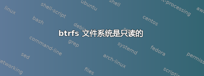 btrfs 文件系统是只读的