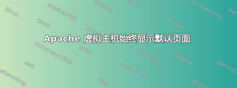 Apache 虚拟主机始终显示默认页面