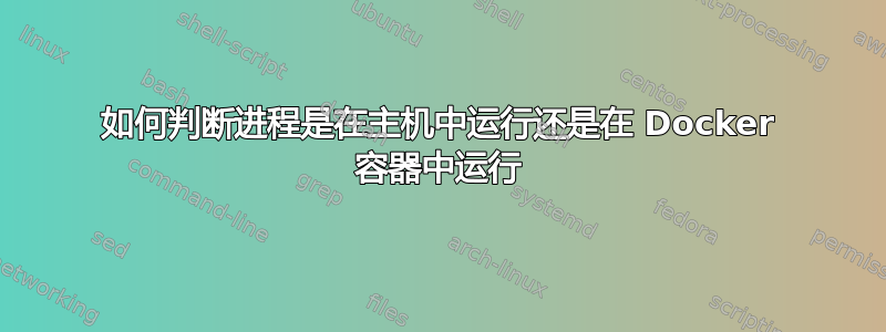 如何判断进程是在主机中运行还是在 Docker 容器中运行