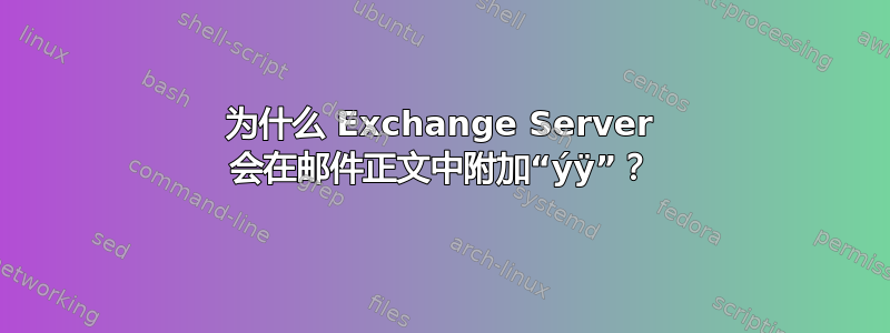 为什么 Exchange Server 会在邮件正文中附加“ýÿ”？