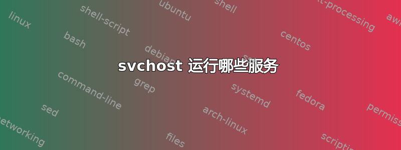 svchost 运行哪些服务