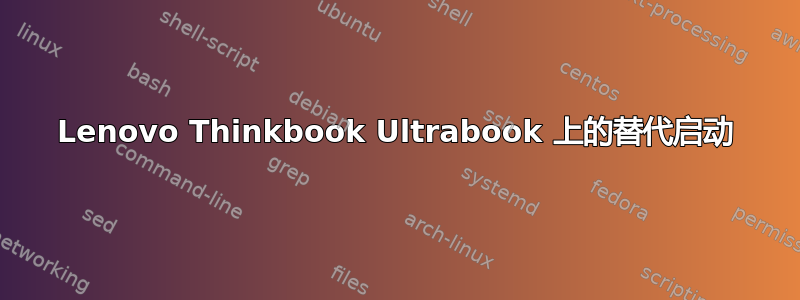 Lenovo Thinkbook Ultrabook 上的替代启动