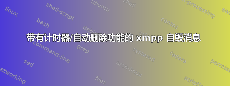 带有计时器/自动删除功能的 xmpp 自毁消息