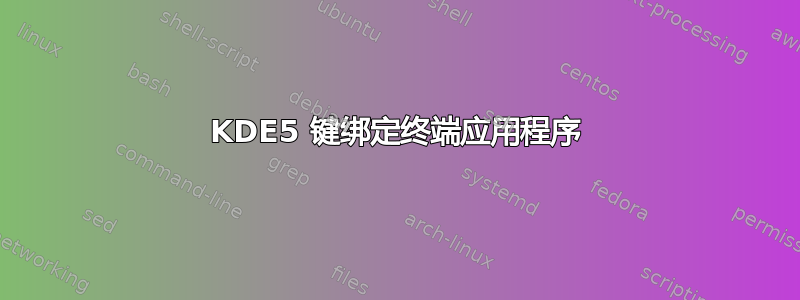 KDE5 键绑定终端应用程序