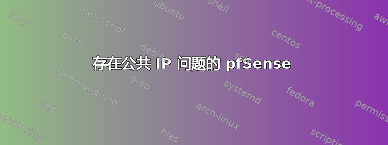 存在公共 IP 问题的 pfSense