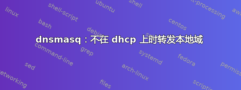 dnsmasq：不在 dhcp 上时转发本地域